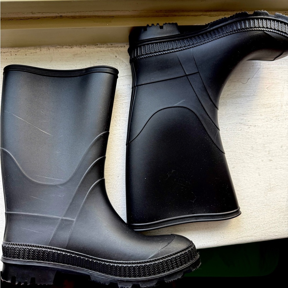 Kamik Black Kids Rain Boots Sz 2 - Picture 2 of 7